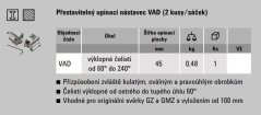 Nástavec VAD upínací přestavitelný