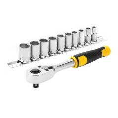 11-dílná sada 1/4" ráčny Stanley STMT82666-0 s 12hrannými hlavicemi (5,5 - 14 mm)