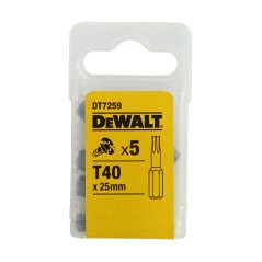Šroubovací bit DeWALT DT7259 Torx T 40 x 25 mm, 5 ks
