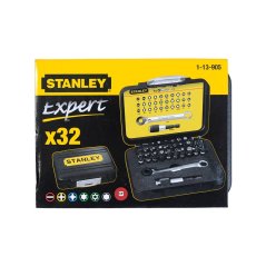 32-dílná sada bitů s ráčnovým klíčem Stanley 1-13-905