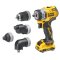 Vrtačka s multifunkční hlavou DeWALT DCD703L2T 12V - 2xAku 3,0Ah, nabíječka, Tstak