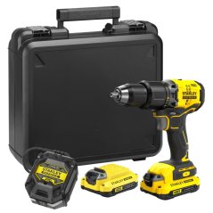 Aku příklepová vrtačka Stanley SFMCD715C2K V20 18V - 2xAku 1,5Ah, nabíječka, kufr