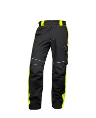 Kalhoty ARDON®NEON černo-žluté prodloužené