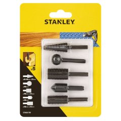5-dílná sada rotačních rašplí a frézovacích vrtáků Stanley STA66190