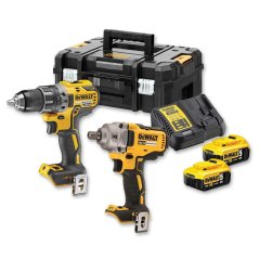 Sada nářadí DEWALT DCK2077P2T 18V XR - rázový utahovák, rázový šroubovák, 2xAku, nabíječka, kufr