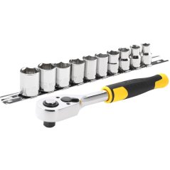 11-dílná sada 3/8" ráčny Stanley STMT82670-0 s 12hrannými hlavicemi (8 - 17 mm)