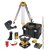 Sada červeného rotačního laseru Dewalt DCK374D1R - 1xAku, nabíječka, kufr TSTAK, stativ, lať,