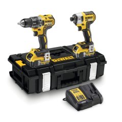 Sada nářadí DEWALT DCK266P2 IA 18V XR - vrtačka, rázový utahovák, 2xAku, nabíječka, kufr