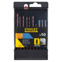 10-dílná sada pilových listů Stanely STA29230 do dřeva , kovu, laminátu, uchycení "U" < 60mm