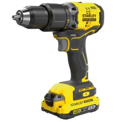 Příklepová vrtačka Stanley SFMCD715D2A V20 18V - 2xAku 2,0Ah , nabíječka, kufr , sada příslušenství