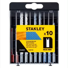10-dílná sada pilových listů Stanley STA28020 do dřeva a kovu, uchycení "U"