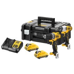 Sada nářadí DEWALT DCK2110L2T 12V XR - šroubovák, rázový utahovák, 2xAku, nabíječka, kufr