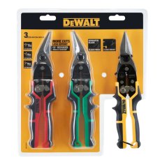3-dílná sada nůžek na plech Dewalt DWHT14676-0 - rovné, pravé, levé