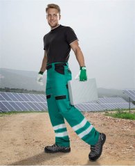 Kalhoty ARDON®COOL TREND s reflex. pruhy zelené