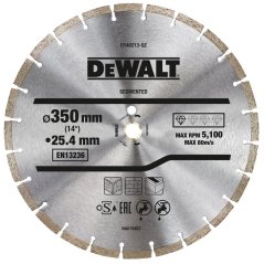 Diamantový kotouč Dewalt DT40213 se segmentovaným obvodem, suché řezání, 350 mm