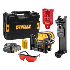 Křížový laser Dewalt DCE0822D1R s olovnicí s červeným paprskem 10,8V 1x2,0Ah, nabíječka