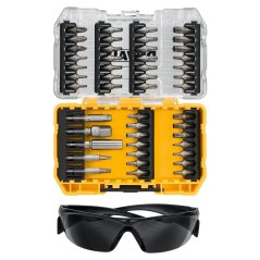 47-dílná sada bitů DeWALT DT70704 + pracovní brýle