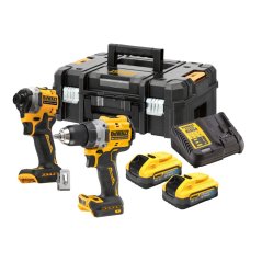 Sada nářadí DEWALT DCK2051E2T 18V XR - vrtačka, rázový šroubovák, 2xAku, nabíječka, kufr