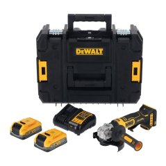 Úhlová bruska Dewalt DCG404S2T XR 18V 125mm - 2x3,5Ah, nabíječka, kufr TSTAK