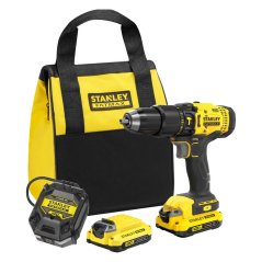 Aku vrtačka Stanley SFMCD700C2S V20 18V - 2xAku 1,5Ah, nabíječka, brašna
