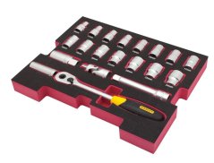 20-dílná sada hlavic 1/2" PRO-STACK Fatmax Stanley FMHT0-74297