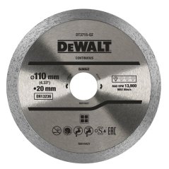 Diamantový kotouč Dewalt DT3715 pro řezačku obkladů DWC410 na řezání žuly, 110 mm