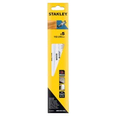 5-dílná sada pilových listů StanleySTA28205 BiM, HCS, HAS do dřeva a kovu, 152-240mm
