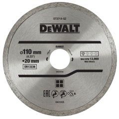 Diamantový kotouč Dewalt DT3714 pro řezačku obkladů DWC410 na řezání dlaždic, 110 mm