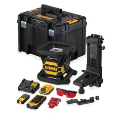 Rotační laser Dewalt DCE080D1RS - červený - 1x2,0Ah, nabíječka, kufr