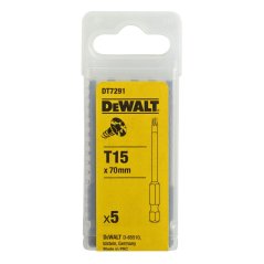 Šroubovací bit DeWALT DT7291 Torx T 15 x 70 mm, 5 ks