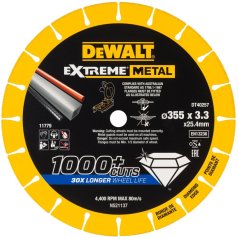 Diamantový kotouč Dewalt DT40257 EXTREME METAL, 355 mm
