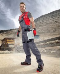 Kalhoty s laclem ARDON®COOL TREND šedo-černé prodloužené