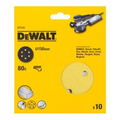 Brusný kotouč Dewalt DT3123 na suchý zip K80, 150 mm, 10 ks