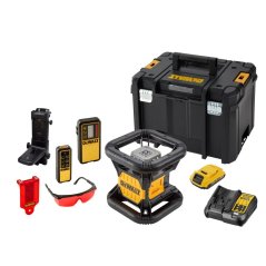 Rotační laser červený 18V Dewalt DCE079D1R - 1xAku 2,0Ah, nabíječka, kufr TSTAK