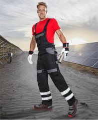 Kalhoty s laclem ARDON®COOL TREND s reflex. pruhy černé