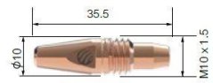 Průvlak ARC M10x35.5mm 1,2mm M6W/M6WOSW CuCrZr AM6WCT12