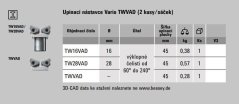 Nástavec upínací Vario TWVAD (28mm) sada 2 ks