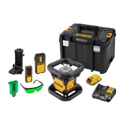 Rotační laser zelený 18V Dewalt DCE079D1G - 1xAku 2,0Ah, nabíječka, kufr TSTAK