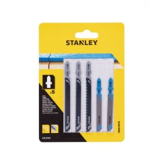 5-dílná sada pilových listů Stanley STA27030 HCS-HSS do dřeva, uchycení "T" < 60mm