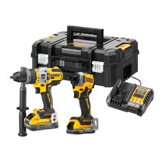 Sada nářadí DEWALT DCK2052H1E1T 18V XR - vrtačka, rázový utahovák, 2xAku, nabíječka, kufr