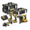 Sada nářadí DEWALT DCK422P3 18V XR - kladivo, vrtačka, utahovák, bruska, 3xAku, nabíječka, 2xkufr