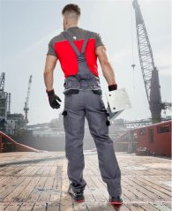 Kalhoty s laclem ARDON®COOL TREND šedo-černé prodloužené