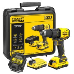 Aku vrtačka Stanley SFMCD710C2K V20 18V - 2xAku 1,5Ah, nabíječka, kufr