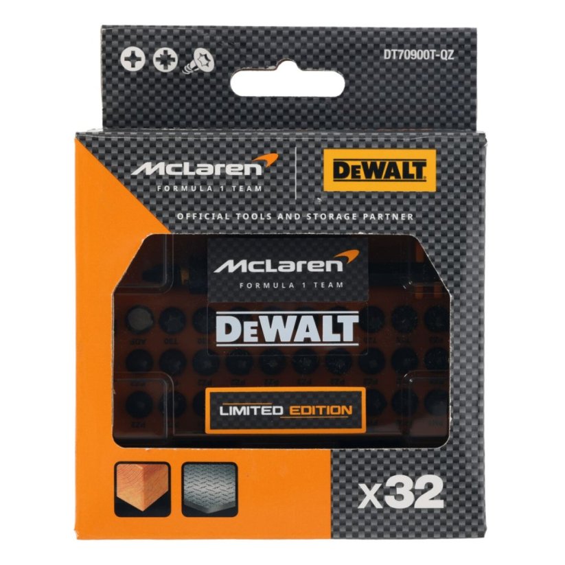 32-dílná sada bitů Dewalt DT70900T McLAREN