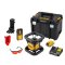 Rotační laser červený 18V Dewalt DCE074D1R - 1xAku 2,0Ah, nabíječka, detektor, kufr