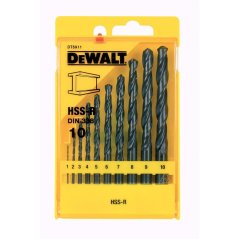 10-dílná sada vrtáků do kovu Dewalt DT5911 HSS-R DIN 338