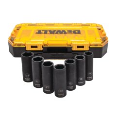 7-dílná Gola sada prodloužených hlavic 1/2" Dewalt DWMT74737-0