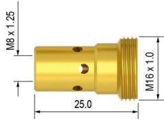 Mezikus M8 25,0 mm kr MB401D PARKER mosaz PB5001