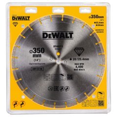 Diamantový kotouč Dewalt DT40213 se segmentovaným obvodem, suché řezání, 350 mm