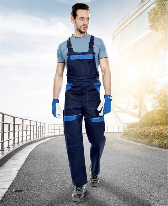 Kalhoty s laclem ARDON®COOL TREND tmavě modré-světle modré zkrácené